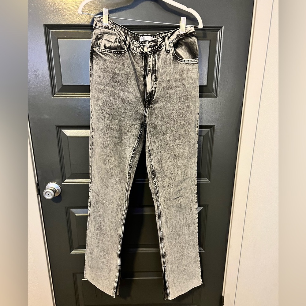 Zara high rise flare jeans size 10